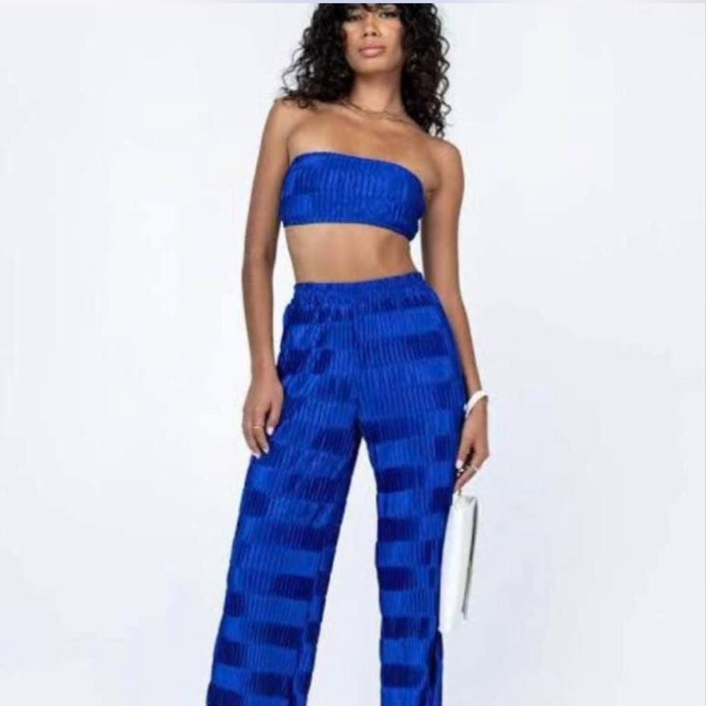 Princess Polly Royal Blue Strapless Jumpsuit